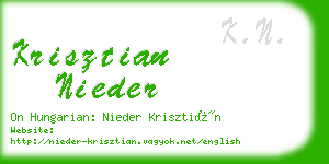 krisztian nieder business card